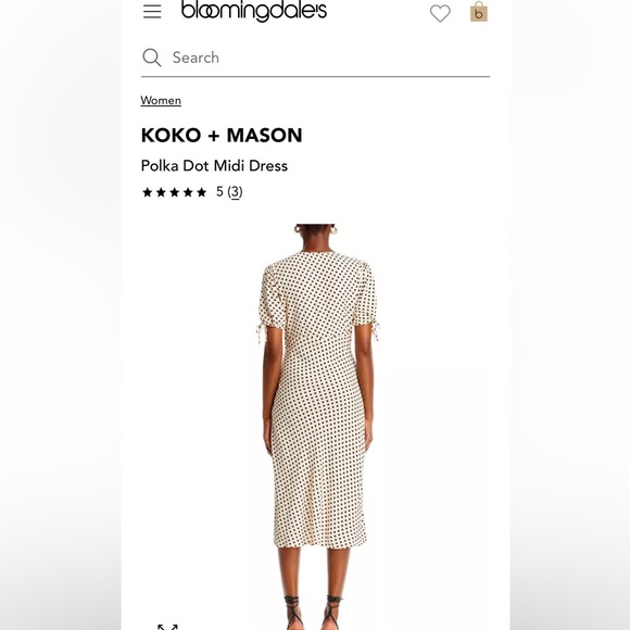 NWOT Polka Dot Midi Dress - Picture 2 of 8